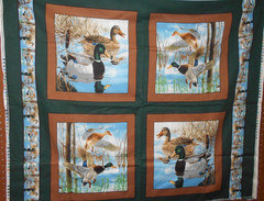 1 yard Mighty Mallards Pillow Panel Fabric