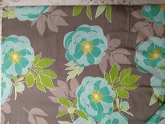 Riley Blake Cotton Fabric Cottage Garden The Quilted Fish Gray Aqua Bold Floral