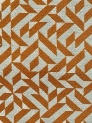 Knoll Eclat Weave in Tangerine, 7y20in,Modern,W/Nano-Tex, By Anni Albers In 1974