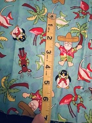 VTG Tropical Vacation Santa Flamingos Reindeer Palm Trees Tropical Fish BTFE