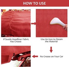 Red Suede Headliner Fabric with Foam Backing Material 36″ x 60″ Automotive Roof