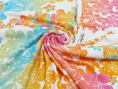 1m x 1.50m cotton jersey flower meadow sold by the metre