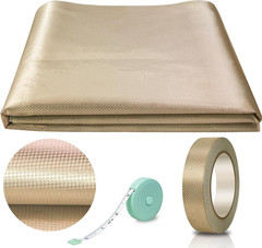 Faraday Fabric, Faraday Cloth 43”X118” with Faraday Tape Military Grade Protecti