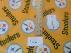 NFL Fleece Fabric- Pitt Steelers Yellow Toss (60 inches wide by 36 inches long)