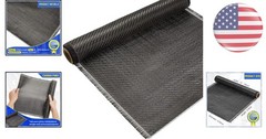 6.5ft x 12in Carbon Fiber Fabric Roll – Durable Twill Weave for Reinforcement