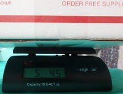 5 lb 4 oz Box of Assorted Fabric Scraps – Shades of Blue, Some Purple FSBTB98