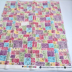 windham quilting cotton fabric stripes squares multicolored 38×43 1 yards
