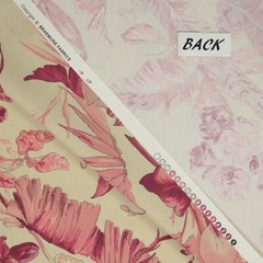 BRAEMORE BAMBOO PALM BERRY PINK TROPICAL FLORAL MULTIPURPOSE FABRIC BY YARD 54″W
