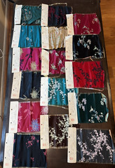 Vintage Lot 16 Silk Brocade Sample Cataloges Made in Hong Kong 9X7
