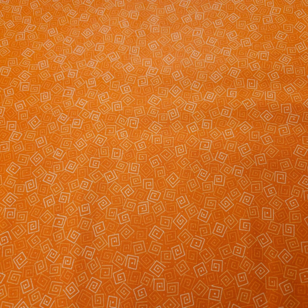 Harmony Cotton BTY Quilting Treasures Tonal Orange Box Boxy Blender