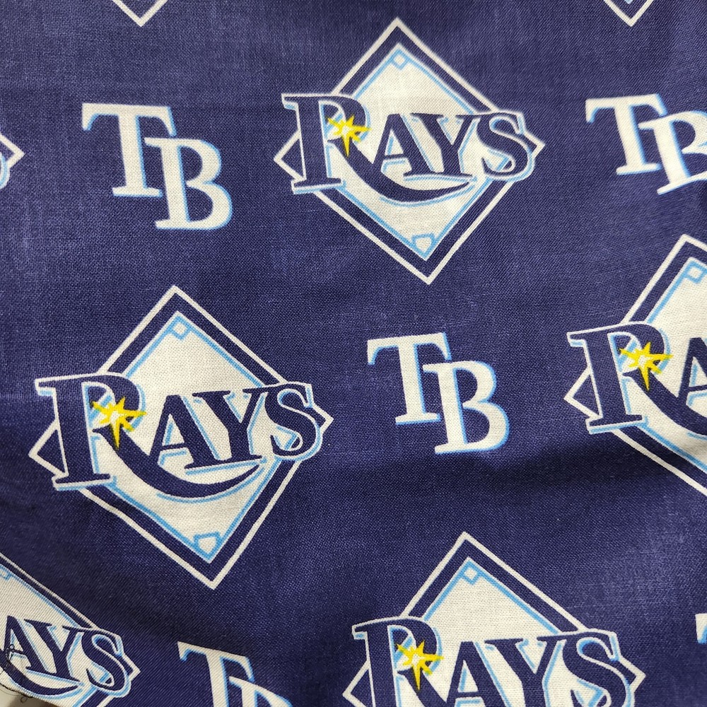 Tampa Bay Rays Baseball BTY Fabric Traditions 43″ Wide on Navy Blue MLB