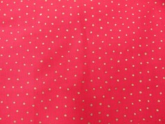 Lot of 2 – Jo-Ann Fabrics Cotton Red & Green Solid With Gold Dots 2 Yds Each