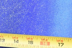 16″ Long, Vintage, Metallic-Gold Sparkles on Vertical-Blue-Striped, E161