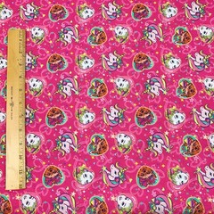 BTY Nickelodeon Viacom Jojo Siwa Friends Are Magic Pink Unicorn Fabric Material