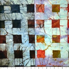 7 Fat Quarters Cracked Plaid #2 Batik Lunn Fabric FQ Pack 100% Cotton Handmade