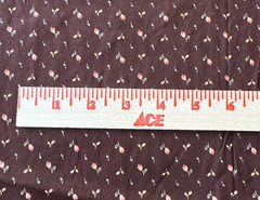 Vintage Brown Orange Ditzy Floral Cotton Fabric BTHalfY #36