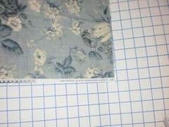 Daisy Kingdom Victoria Rose Allover Blue Cotton Fabric 35″ Long x 44″ Wide
