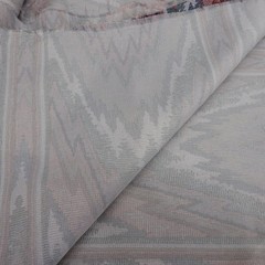Vintage 1989 House N Home Flamestitch Drapery Fabric Mauve Blue 3 Yds 9″ x 56″