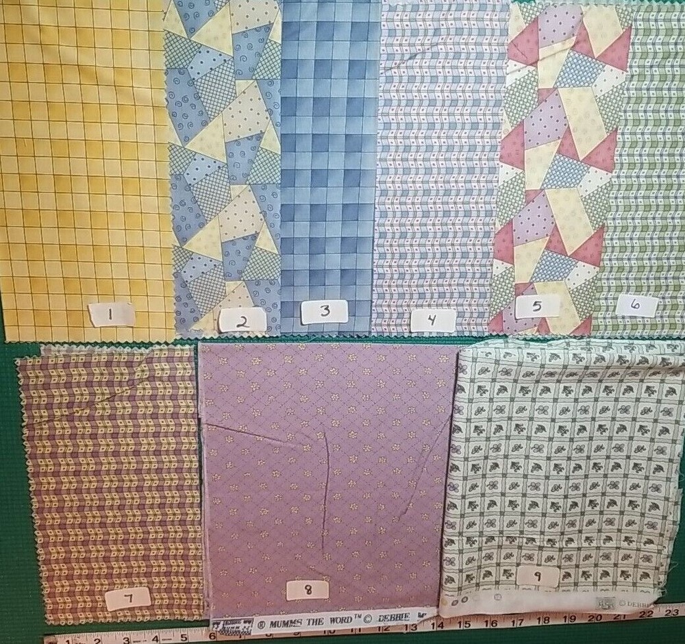 Your Choice Debbie Mumm Patchwork Pastels Geometrics cotton quilting Fabric