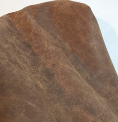| Brown Distressed Vintage Vegan Faux Leather Fabric Sheet Synthetic Pleather…