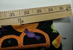 Hobby Lobby Halloween Fabric Black Background Ghosts Witch Shoe Pumpkin 1-7/8yd+