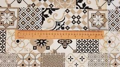 Fabrics by the meter and tablecloths | Tile motifs | Made in Italy | 100% Cotton