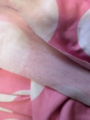 Cotton knit jersey 2.75 yards x 60 inches wide Pink Polka Dot