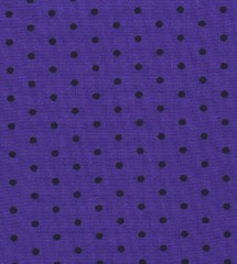 HALLOWEEN COTTON FABRIC PURPLE BLACK DOTS HALF YARD 18×44 COSTUME DECOR QUILTS