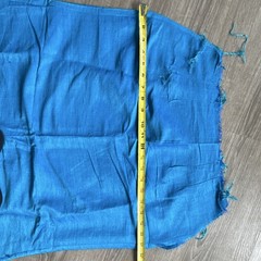 Mid-Century Handwoven Thai Silk Skirt 100% HandSpun Turquoise Rare Artisan Piece