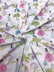 60″ Wide Once Upon a Time Princess Minky Fabric By The Yard