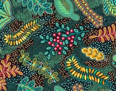 Pannotia by Oasis Fabrics Green Leaves Cotton Quilt Fabric by the Yard