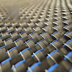 3K 230gsm metal wire plain carbon fiber cloth blue + silver 100*50cm (40″*20″)
