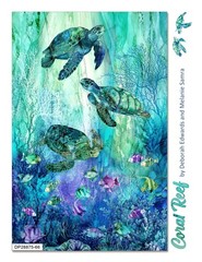 Northcott – Coral Reef – 108″ Full Width Wide Backing – Turquoise/Multi, BTY