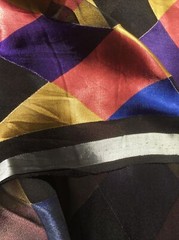 60% Silk 40%Cotton fine Fabric 32” square panel scarf clothings shirt