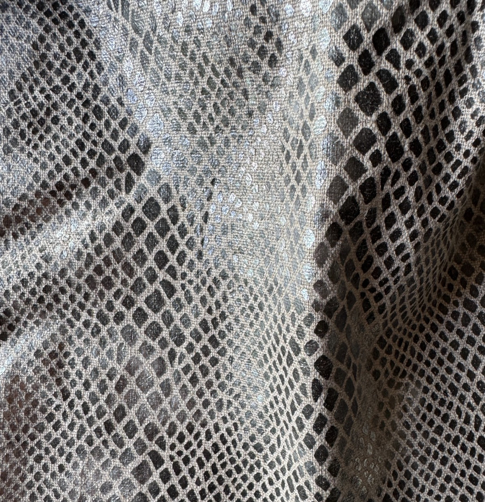 Ralph Lauren Theodora Snakeskin Marcasite Fabric Remnant 24″x24″
