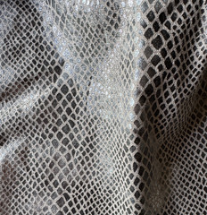 Ralph Lauren Theodora Snakeskin Marcasite Fabric Remnant 24″x24″