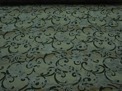 Keilanna Jade Swavelle Mill Creek Black Gold Gray Vine Pattern Upholstery Fabric