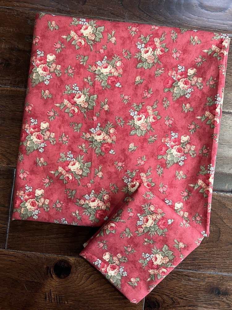 MODA 3 Sisters Vienna Nights- Red Floral- 2.75 yards Total -VTG