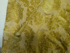 Tone on Tone Gold Chenille Heavy Darker Gold Chenille/Butter Gold Pattern BTYard