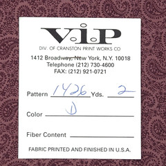 VTG Paisley Light Maroon Small Print Cranston Cotton Fabric 2 YDS READ As Is
