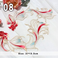 Chinese Style Goldfish Embroidered Patches Cheongsam Qipao DIY Patches Applique