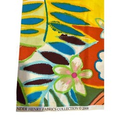 Alexander Henry Fabric Tropical Floral Flor de Color 2008 Cotton 40×42″ 1.1 yd