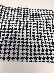 Houndstooth Fabric Scrap For Mask 6”X14” Black White Check Alabama Football F37