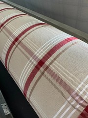 Beige Tan GTI Plaid Car Upholstery Fabric – VW Golf MK7- 3mm Foam – 59″ – 150cm