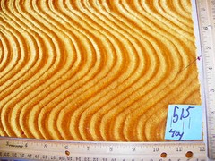 Orange Gold Wavy Velvet Upholstery Fabric 1 Yard (R515)