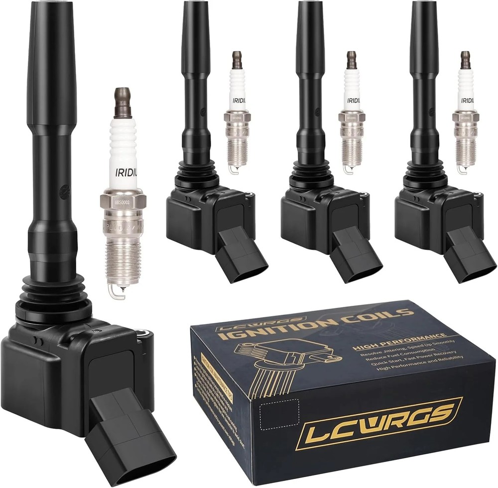 Ignition Coil Pack & Spark Plugs Fits for 1.8 2.0 L4 2014 2015 2016 2017 2018 20
