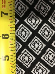 Rayon Stretch Jersey Knit Fabric Beautiful Geometric Black and white print 9 oz