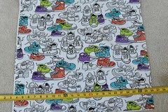 By 1/2 Yd, Vintage, Gym Shoes on White Quilt Cotton, Princess Fabrics, B1435