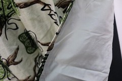 VTG Bark Cloth DRIFTWOOD Material Fabric 2 Drapes Drapery Panels MCM Mid Century