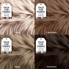 FabricLA Shaggy Faux Fake Fur Fluffy Fabric by the yard | Artificial Art & Craft